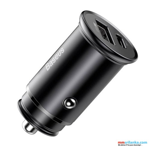 Baseus Circular Metal PPS Quick Car Charger 30W 